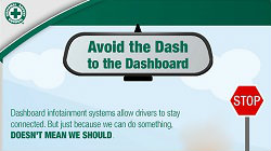 dashboard materials dash driving distracted month awareness poster